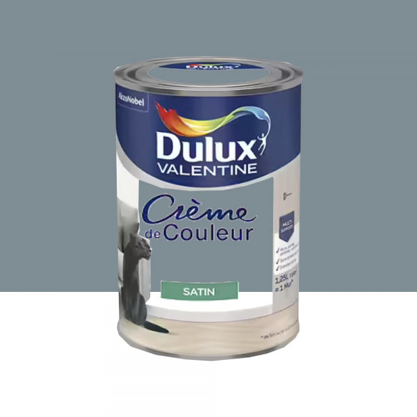 Peinture multi-supports Dulux Valentine Crème de Couleur Satin Douceur de l'aube - 1,25L