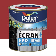 Peinture fer DULUX VALENTINE Ecran+ brillant Rouge agricole - pot