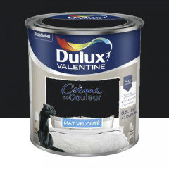Peinture multi-supports Dulux Valentine Crème de Couleur Finition Mat Noir - 0,5L