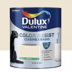 Peinture acrylique Dulux Valentine Color Resist Cuisine & Bains Ivoirine - 0,75L