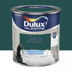 Peinture multi-supports Dulux Valentine Crème de Couleur Finition Mat Emeraude - 0,5L