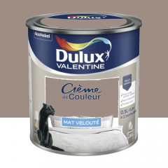 Peinture multi-supports Dulux Valentine Crème de Couleur Finition Mat Taupe - 0,5L