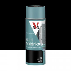 Bombe de peinture aérosol V33 Multi-matériaux Noir - 400ml
