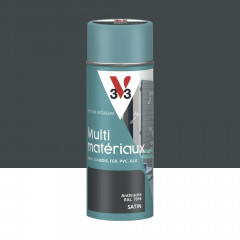 Bombe de peinture aérosol V33 Multi-matériaux Anthracite - 400ml
