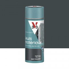 Bombe de peinture aérosol V33 Multi-matériaux mat poudré Anthracite - 400ml