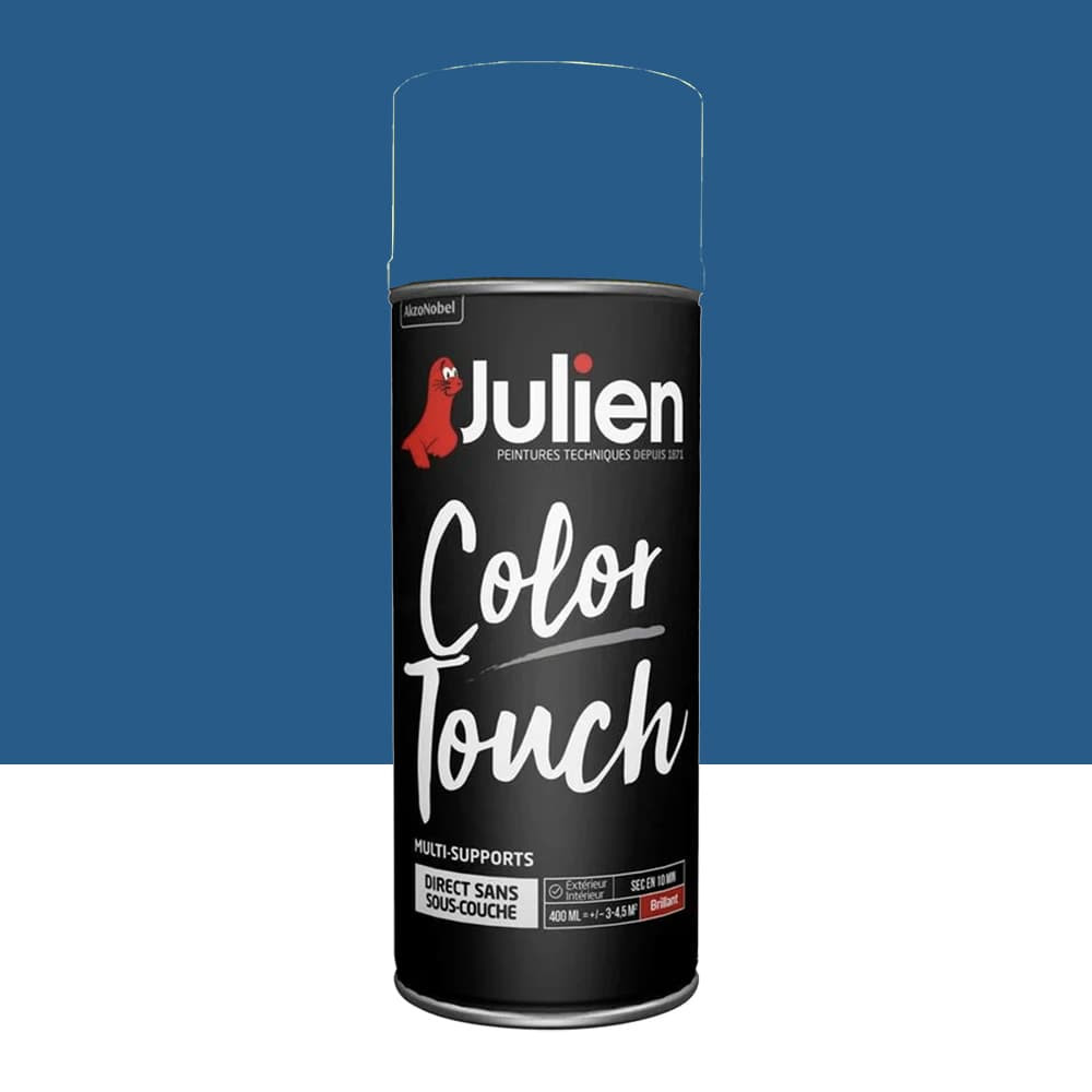 Bombe de peinture JULIEN Color Touch Bleu Radieux ral 5019 Brillant - 400ml Bombe de peinture JULIEN Color Touch Bleu Radieux ral 5019 Brillant - 400ml