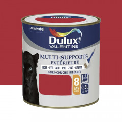 Peinture Dulux Valentine multi-supports extérieure Rouge coquelicot - 0,5L