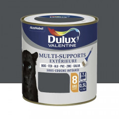 Peinture Dulux Valentine multi-supports extérieure Gris sombre - 0,5L