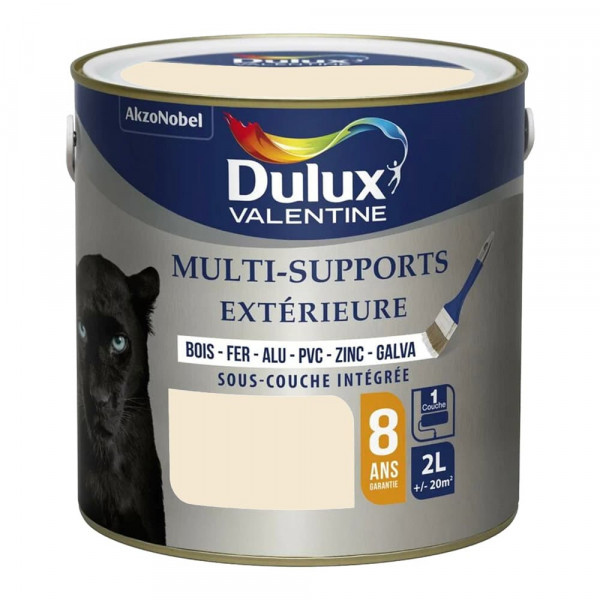 Peinture Dulux Valentine multi-supports extérieure Blanc Cassé - 2L