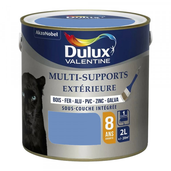 Peinture Dulux Valentine multi-supports extérieure Bleu provence - 2L