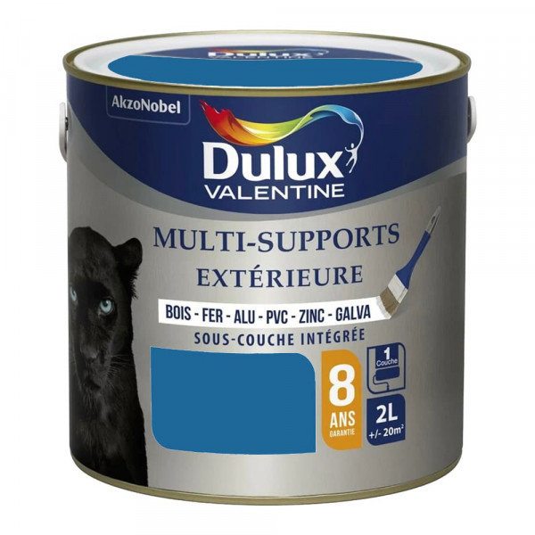 Peinture Dulux Valentine multi-supports extérieure Bleu breton - 2L