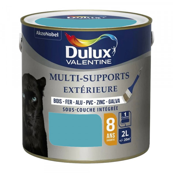 Peinture Dulux Valentine multi-supports extérieure Turquoise - 2L