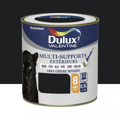 Peinture Dulux Valentine multi-supports extérieure Noir - 0,5L