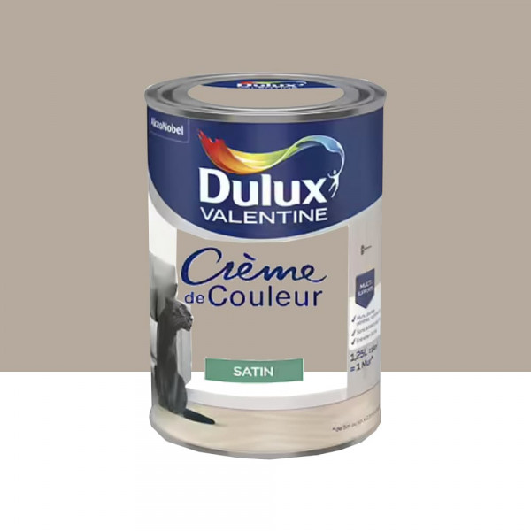 Peinture multi-supports Dulux Valentine Crème de Couleur Satin Gazelle - 1,25L