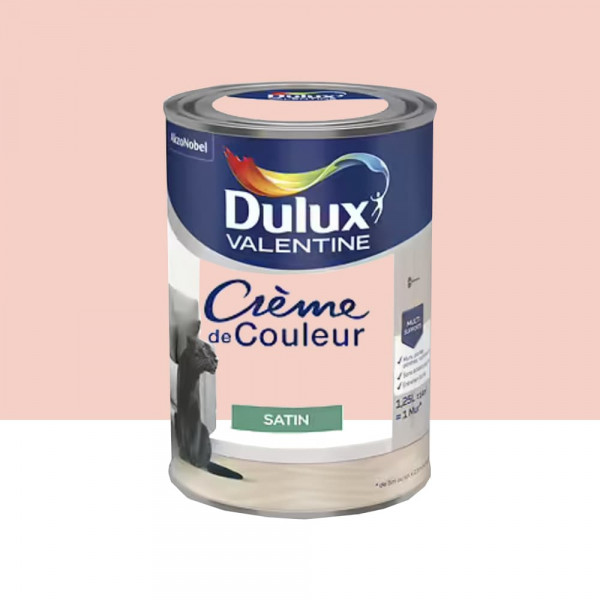 Peinture multi-supports Dulux Valentine Crème de Couleur Satin Chamallow - 1,25L