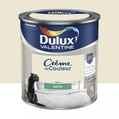 Peinture multi-supports Dulux Valentine Crème de Couleur Satin Zéphir d'ivoire - 0,5L