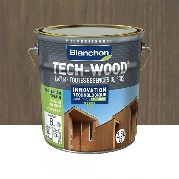 Lasure Tech-Wood BLANCHON Bois grisé - 2,5L