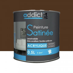 Peinture Satinée addict Chocolat - 0,5L