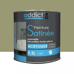 Peinture Satinée addict Vert olive - 0,5L