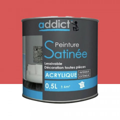 Peinture Satinée addict Framboise - 0,5L