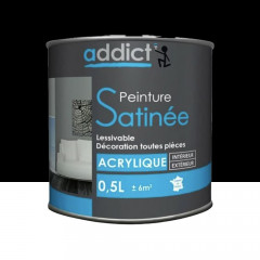 Peinture Satinée addict Noir - 0,5L