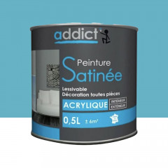 Peinture Satinée addict Turquoise - 0,5L