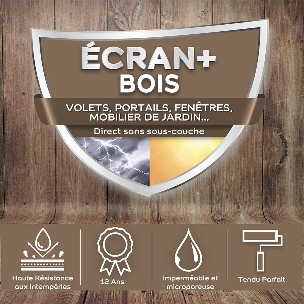 Peinture DULUX VALENTINE Ecran+ Bois Origan - caractéristiques