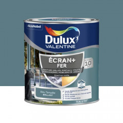 Peinture DULUX VALENTINE Ecran+ Fer Bleu tempête - 0,5L