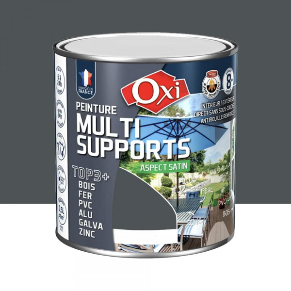 Peinture Multi-Supports Top3+ OXI Carbone - 0,5L