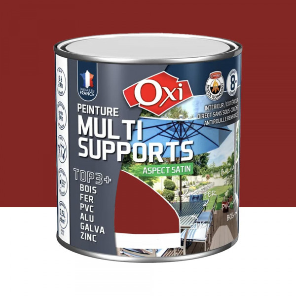 Peinture Multi-Supports Top3+ OXI Bordeaux - 0,5L
