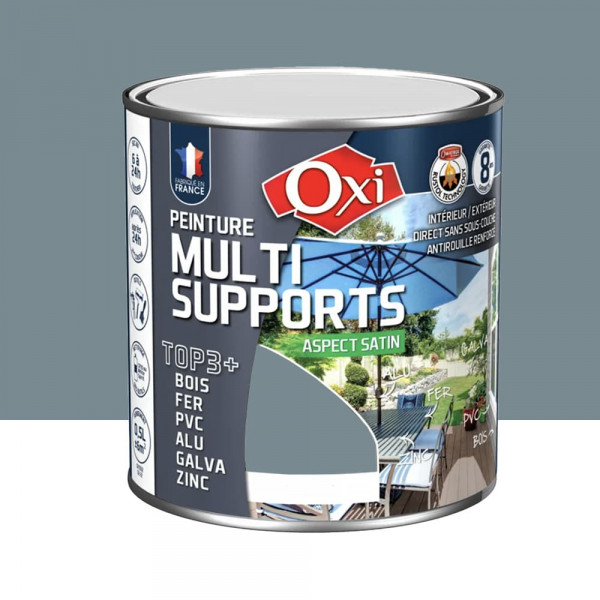 Peinture Multi-Supports Top3+ OXI Gris foncé - 0,5L