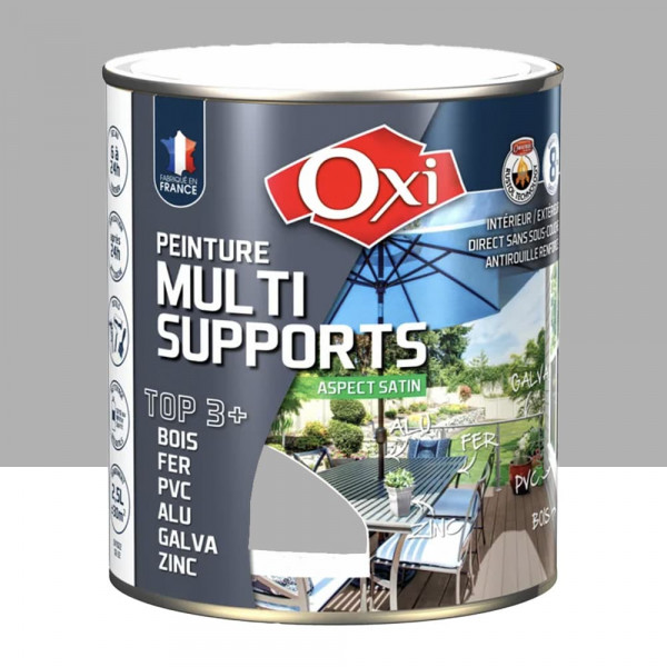 Peinture Multi-Supports Top3+ OXI Aluminium - 2,5L