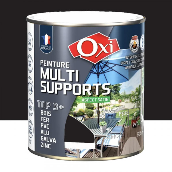Peinture Multi-Supports Top3+ OXI Noir - 2,5L