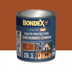 Lasure 2en1 BONDEX Haute Protection 5ans Teck - 1L