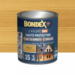 Lasure 2en1 BONDEX Haute Protection 5ans Chêne clair - 1L