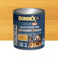 Lasure 2en1 BONDEX Haute Protection 5ans Chêne doré - 1L