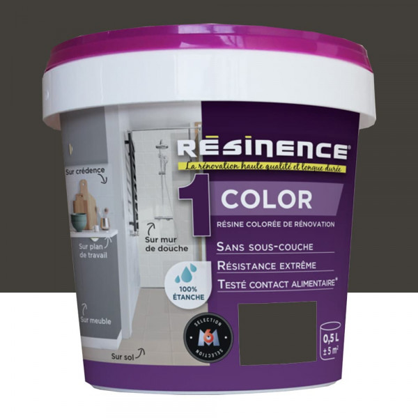 Résine Epoxy RESINENCE Color Noir métal - 0,5L