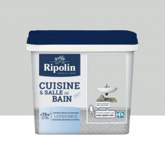 Peinture Cuisine & Salle de Bain RIPOLIN Gris lomé - 0,75L
