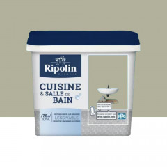 Peinture Cuisine & Salle de Bain RIPOLIN Vert gaspesie - 0,75L
