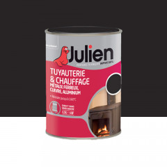 Peinture Tuyauterie et chauffage Julien Noir Brillant - 0,25L