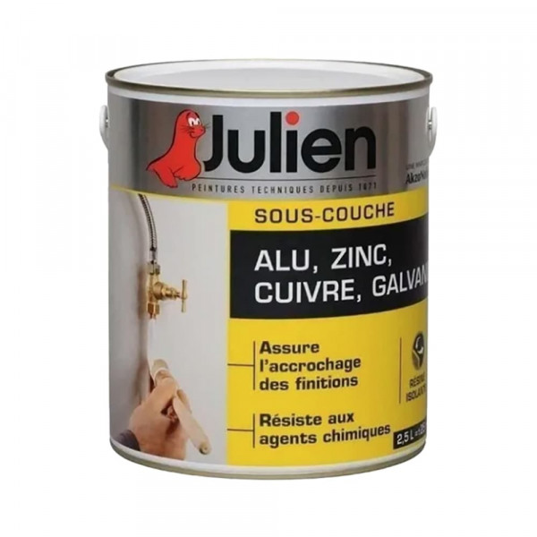 JULIEN Sous Couche Alu, zinc, cuivre, galva - 2.5L