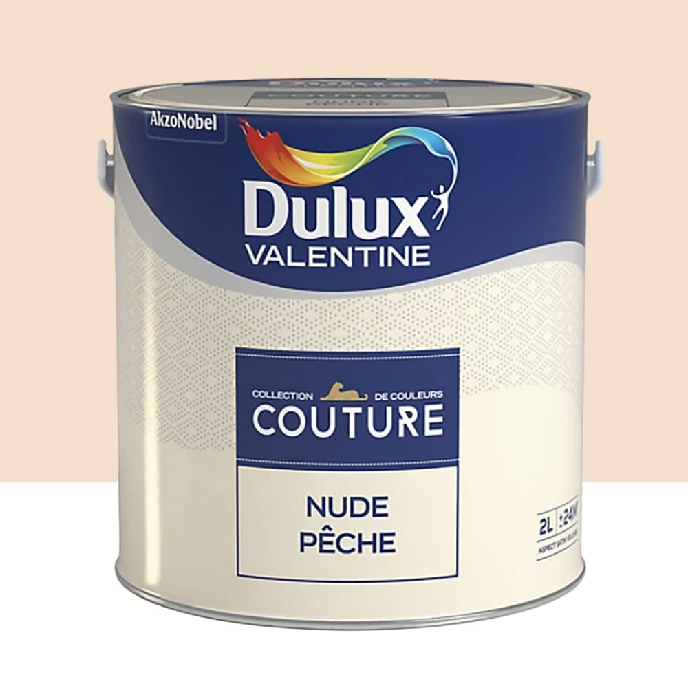 Peinture acrylique Dulux Valentine Couture Nude pêche- 2L