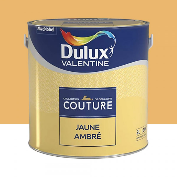 Peinture acrylique Dulux Valentine Couture Jaune ambré - 2L