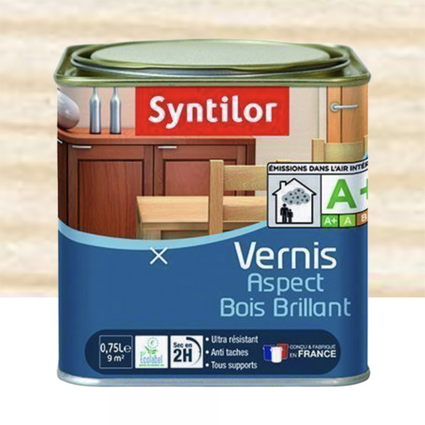 Vernis SYNTILOR Aspect Bois brillant Incolore - 0,75L