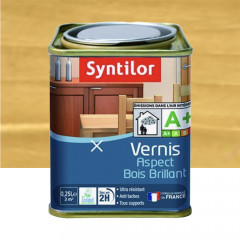 Vernis SYNTILOR Aspect Bois brillant Chêne Clair - 0,25L
