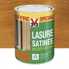 Lasure Satinée V33 Microporeuse Chêne moyen - 3L