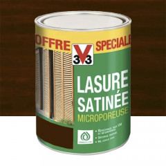 Lasure Satinée V33 Microporeuse Chêne foncé - 3L