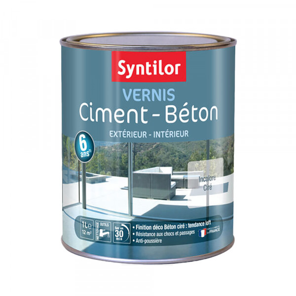 Vernis Ciment Béton SYNTILOR Incolore Ciré - 1L