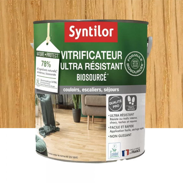Vitrificateur Ultra Résistant Biosourcé SYNTILOR Incolore satin - 2,5L