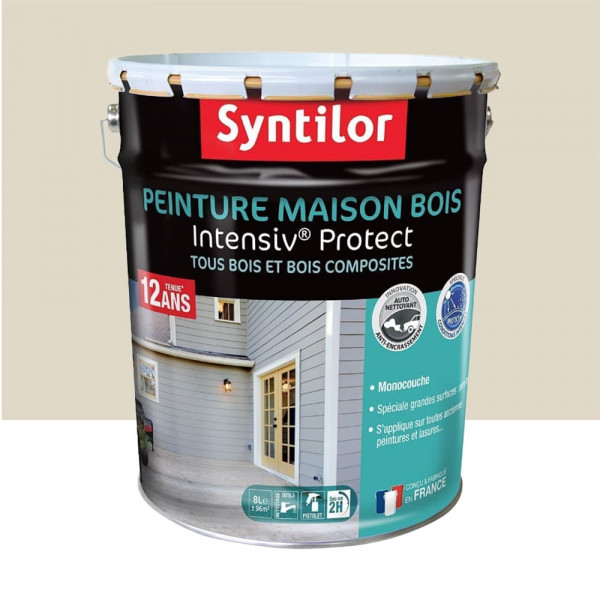 Peinture Maison Bois Intensiv Protect SYNTILOR Beige Satiné - 8L